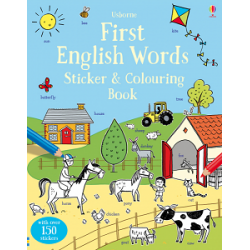 First English Words Sticker and Colouring Book
