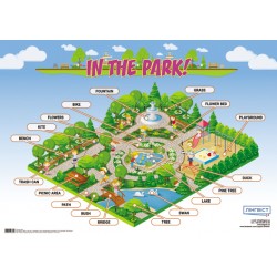 Англійський плакат "In The Park!" з картками