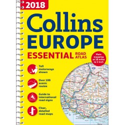 2018 Collins Europe Essential Road Atlas