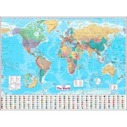 Collins World Wall Paper Map